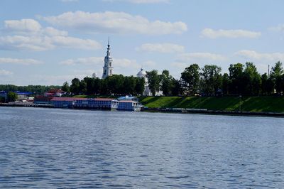 Scenic view of river against sky