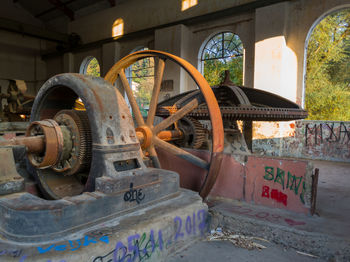 Interior of old abandoned building