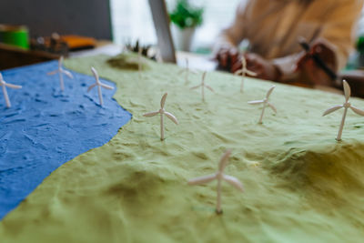 Wind turbine model at office