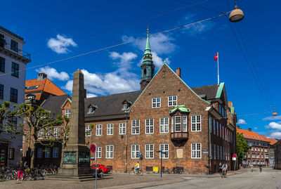 View of building on street against sky