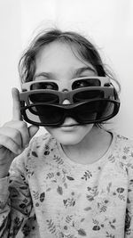 Portrait of girl wearing sunglasses