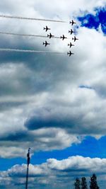 Low angle view of cloudy sky