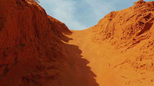 Scenic view of rocky mountains against sky