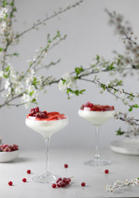 Close-up of dessert on table