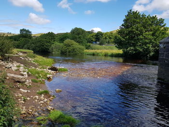 Scenic view of river against sky