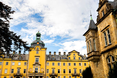 Low angle view of historic building against sky