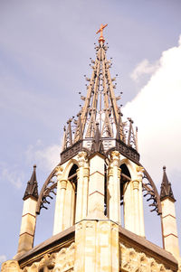 Low angle view of traditional building against sky