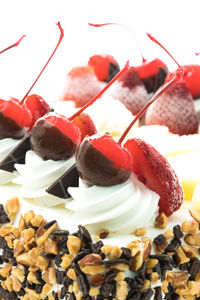 Close-up of strawberries in plate