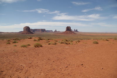 Scenic view of desert against sky