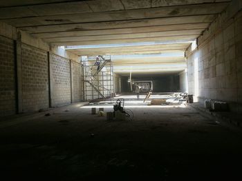 Interior of abandoned building