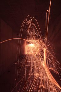 Light trails at night