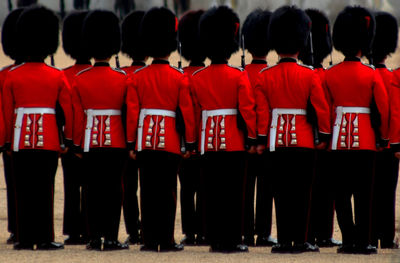 People standing during parade