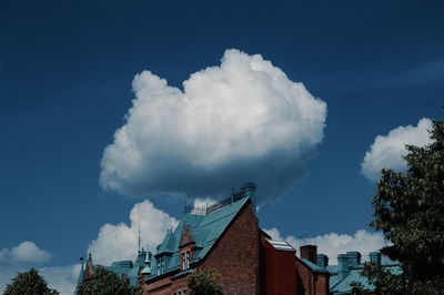 Low angle view of buildings against sky