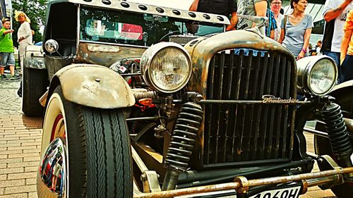 Close-up of vintage car