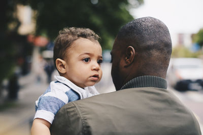 Portrait of mother and son