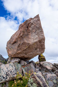 Rock formation against sky