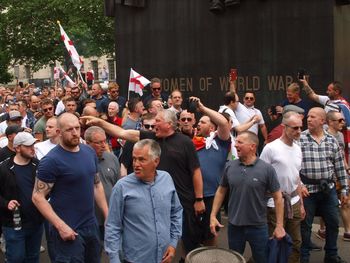 Group of people at street in city