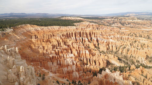 Aerial view of rock formations