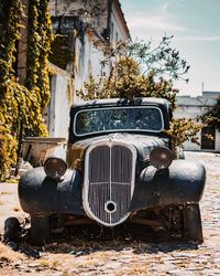 Abandoned vintage car