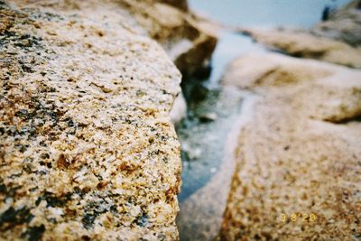 Close-up of rocks on beach