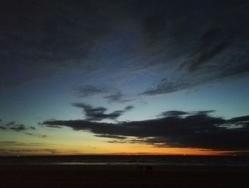 Scenic view of sunset over sea