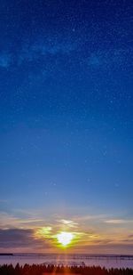 Scenic view of sky at night