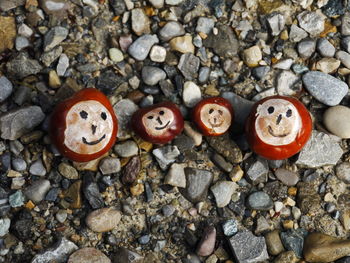 Close-up of pebbles at beach