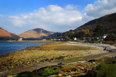 The village of lochranza, on the island of arran, scotland