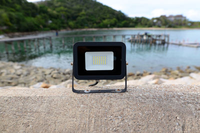 Information sign on beach