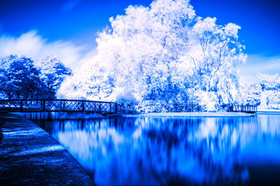 Reflection of clouds in water