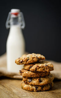 Close-up of cookies on table