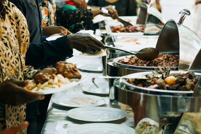 Food on table in restaurant