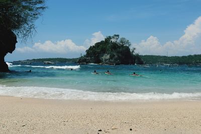 The beauty of hindu temples on a small island in the ocean