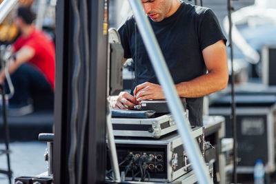 Man working at event