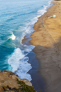 High angle view of beach