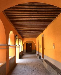 Empty corridor of building