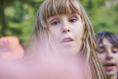 Close-up portrait of girl