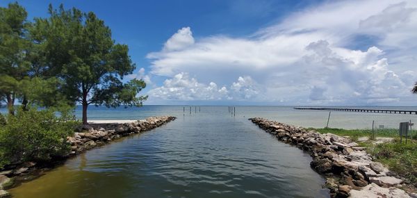 Scenic view of sea against sky