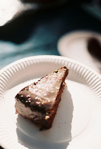 Close-up of cake in plate