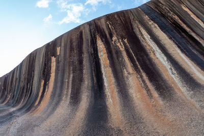 Low angle view of mountain against sky