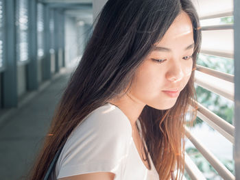 Portrait of young woman