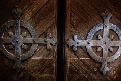 Close-up of wooden door