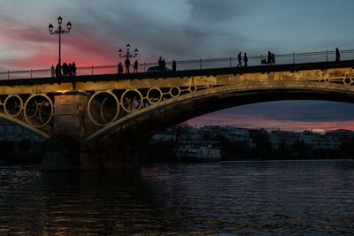 Bridge over river in city