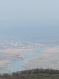 Aerial view of landscape against sky