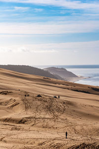 Scenic view of desert against sky