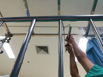 Low section of man working