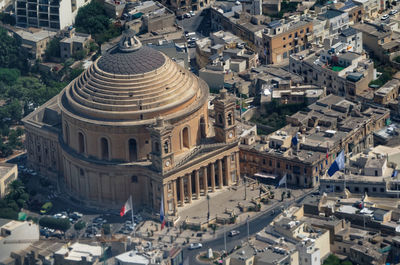 High angle view of rotunda of mosta