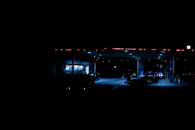 Illuminated lights at night