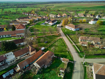 High angle view of townscape