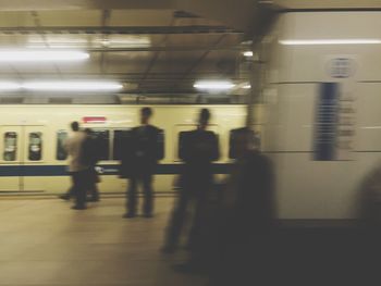 Train at subway station